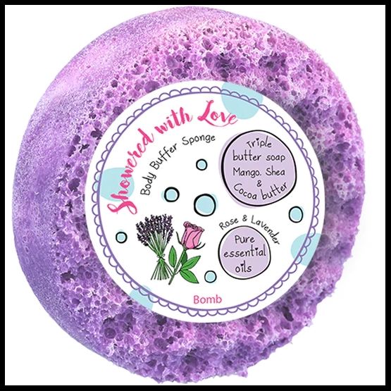Bomb Cosmetics - Showered with Love Body Buffer Shower Sponge Soap