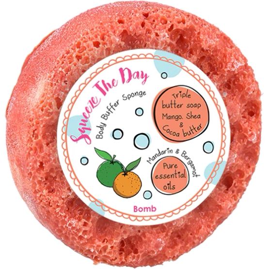 Bomb Cosmetics - Squeeze The Day Body Buffer Shower Sponge Soap
