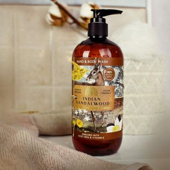English Soap Company - Anniversary Collection Indian Sandalwood Hand & Body Wash 500ml