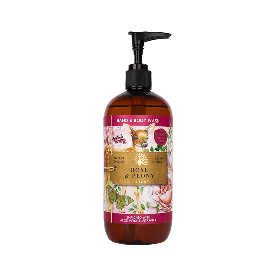 English Soap Company - Anniversary Collection Rose &amp; Peony Hand &amp; Body Wash 500ml