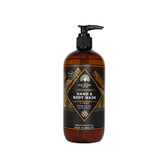 English Soap Company - Radiant Sandalwood and Amber Hand and Body Wash 500ml