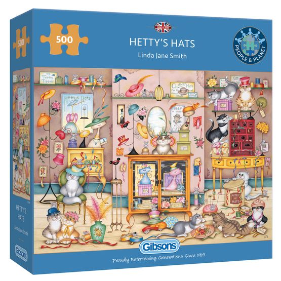 Gibsons - Hetty's Hats 500 Piece Jigsaw Puzzle