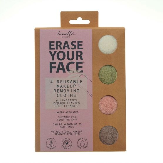 Erase Your Face - Makeup Removing Cloths 4 Pack Muted