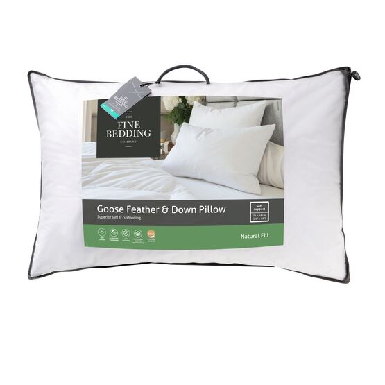 The Fine Bedding Company Goose Feather & Down 85% Natural Pillow