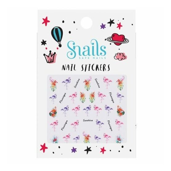 Snails - Flamingo Nail Stickers - AE024