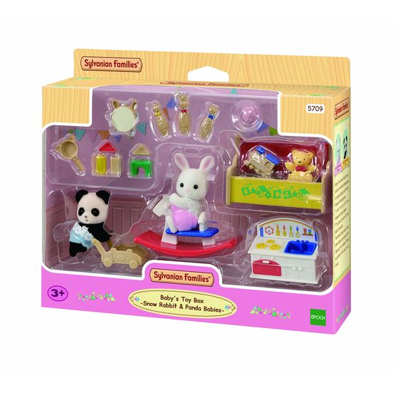 Sylvanian Families - Baby's Toy Box Snow Rabbit &amp; Panda Babies