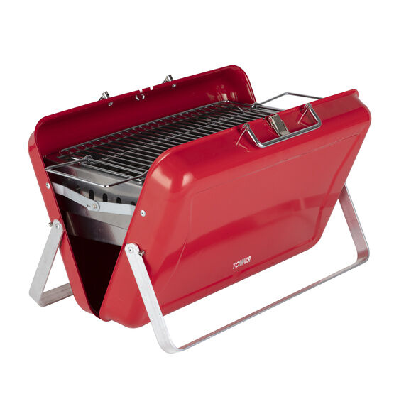 Tower Day Tripper Portable Briefcase BBQ -  Red
