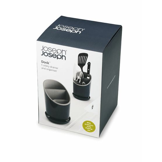 Joseph Joseph Dock Cutlery Drainer and Organiser - Dark Grey/Grey