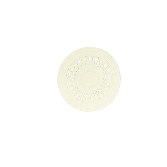 Esselle - Nene Round Cotton Spiral Placemat 38cm Cream Colour, Set of 2