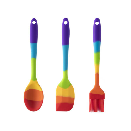 Taylors Eye Witness Mini Rainbow Spoon, Spatula & Pastry Brush Set