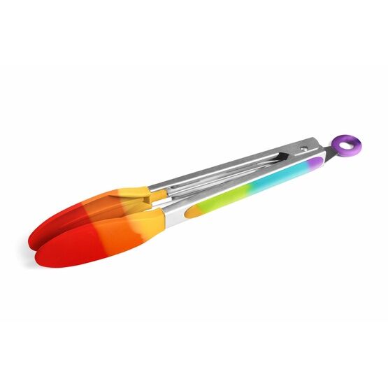 Taylors Eye Witness Rainbow Silicone & Stainless Steel Tongs