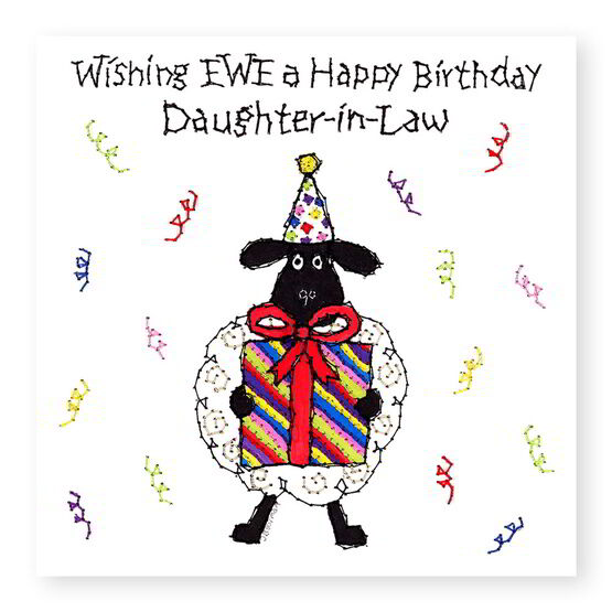 Hey Ewe Present Happy Birthday DaughterInLaw Birthday Card