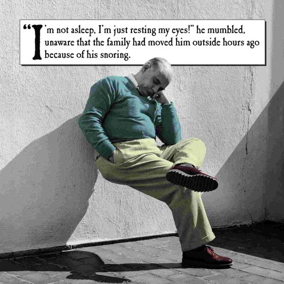 Man Asleep Agains A Wall