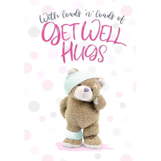 Teddy With Arm In Sling With Text