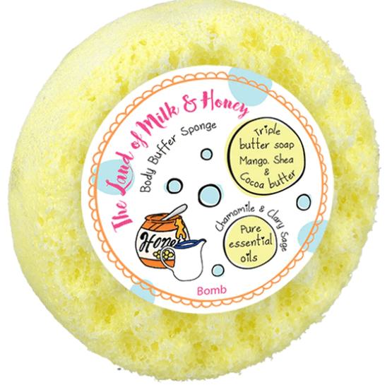Bomb Cosmetics - The Land of Milk &amp; Honey Body Buffer Shower Sponge Soap
