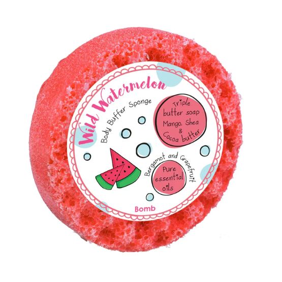 Bomb Cosmetics - Wild Watermelon Body Buffer Shower Sponge Soap