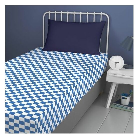 Bedlam - On The Move - Easy Care 25cm Fitted Bed Sheet - Blue