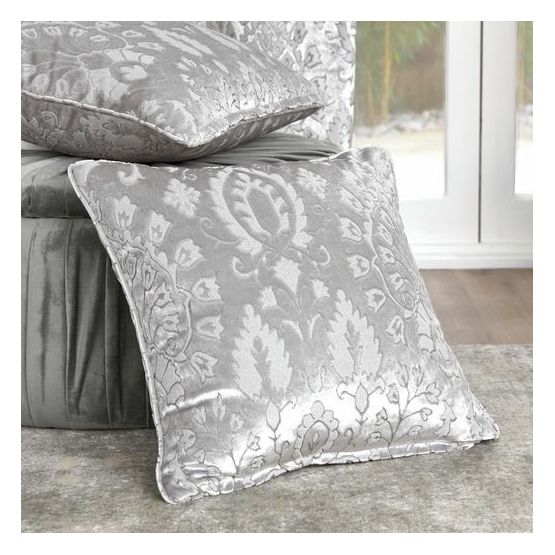 Curtina - Trinity - Jacquard Filled Cushion - 43 x 43cm in Silver