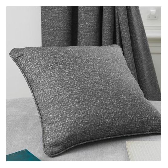 Dreams &amp; Drapes Curtains - Aveline - 100% Cotton Filled Cushion - 43 x 43cm in Grey