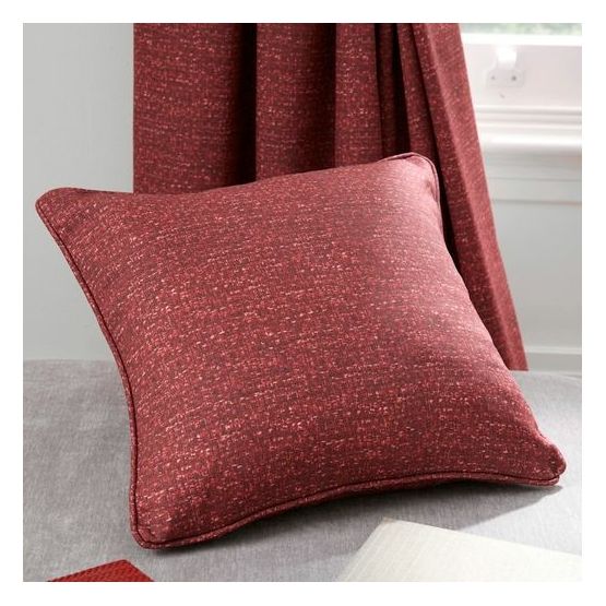 Dreams &amp; Drapes Curtains - Pembrey - Textured Cushion Cover - 43 x 43cm in Red