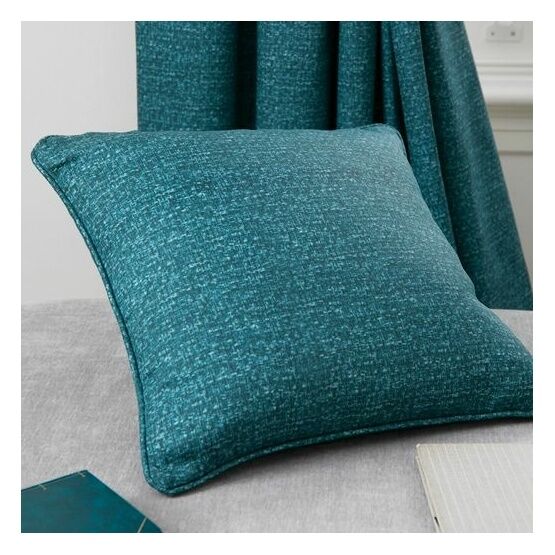 Dreams & Drapes Curtains - Pembrey - Textured Filled Cushion - 43 x 43cm in Teal