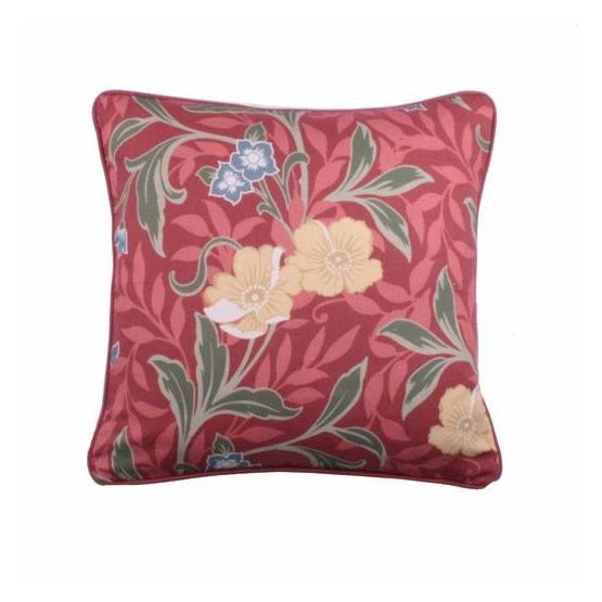 Dreams &amp; Drapes Curtains - Sandringham - 100% Cotton Filled Cushion - 43 x 43cm in Red