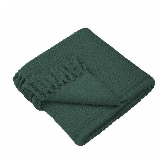 Drift Home - Hayden - 100% Recycled Cotton Throw - 130 x 180cm in Green