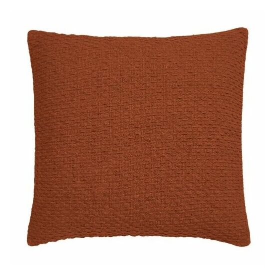 Drift Home - Hayden - 100% Recycled Cotton Cushion Cover - 43 x 43cm in Terracotta