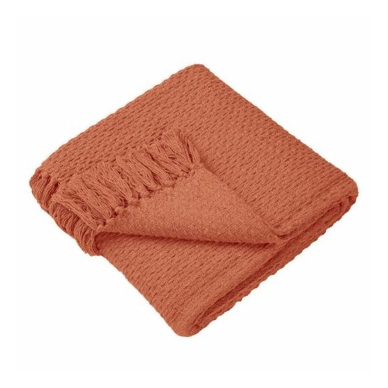 Drift Home - Hayden - 100% Recycled Cotton Throw - 130 x 180cm in Terracotta