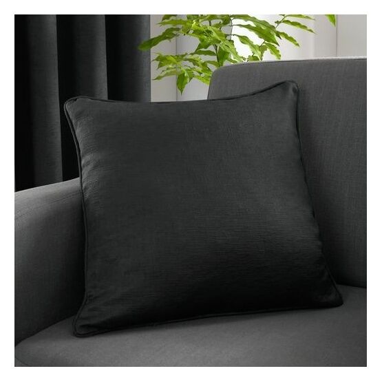 Fusion - Strata - Woven Cushion Cover - 43 x 43cm in Black