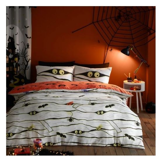 Bedlam - Mummy - Glow in the Dark Duvet Cover Set - White