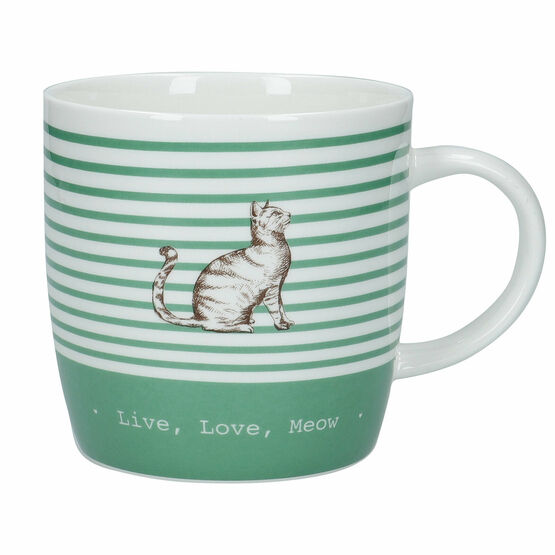 KitchenCraft - Barrel Mug - Stripe Cat