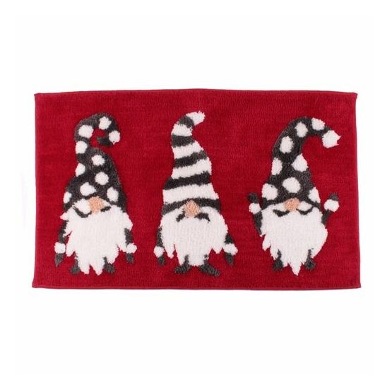 Fusion Christmas Gonks Tufted Bath Mat