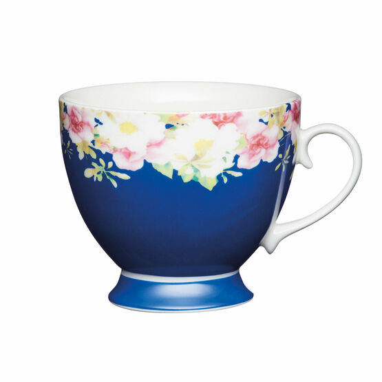 KitchenCraft - Blue Border Footed Mug