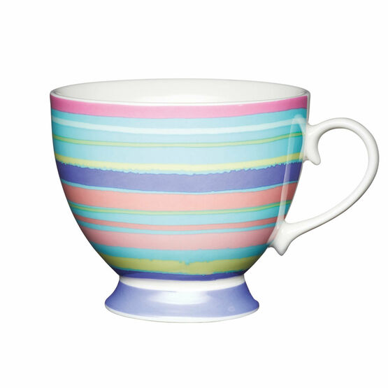 KitchenCraft - Bright Stripe Footed Mug