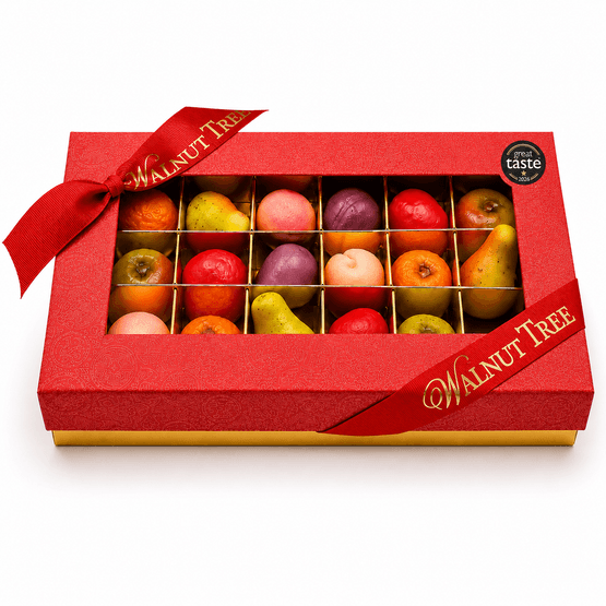 Walnut Tree - Medium Gift Box of Marzipan Fruit 190g