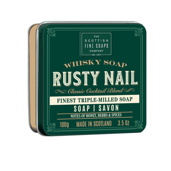 The Scottish Fine Soaps Company - Whisky Cocktail Soap in a Tin - Rusty Nail 100g