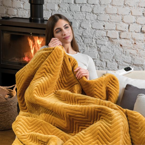 Dreamland - Herringbone Throw Mustard