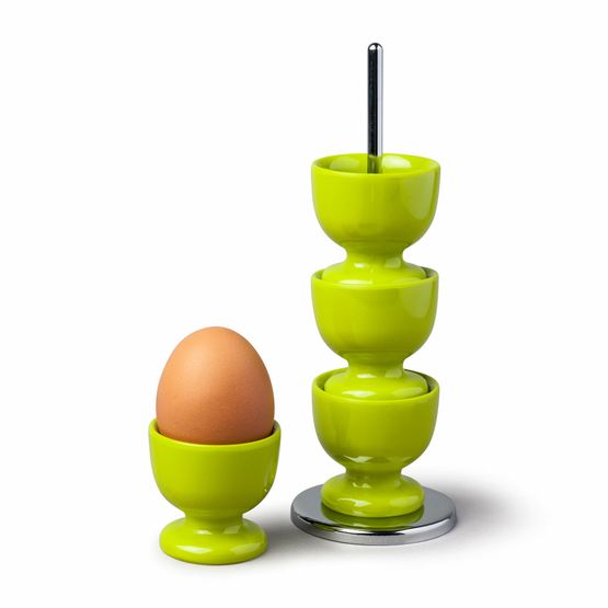 Zeal - Melamine Stacking Egg Cups on Stand - Lime
