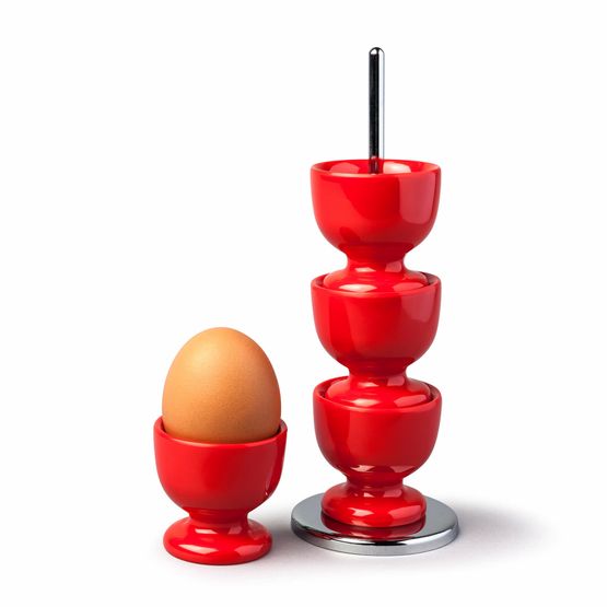Zeal - Melamine Stacking Egg Cups on Stand - Red