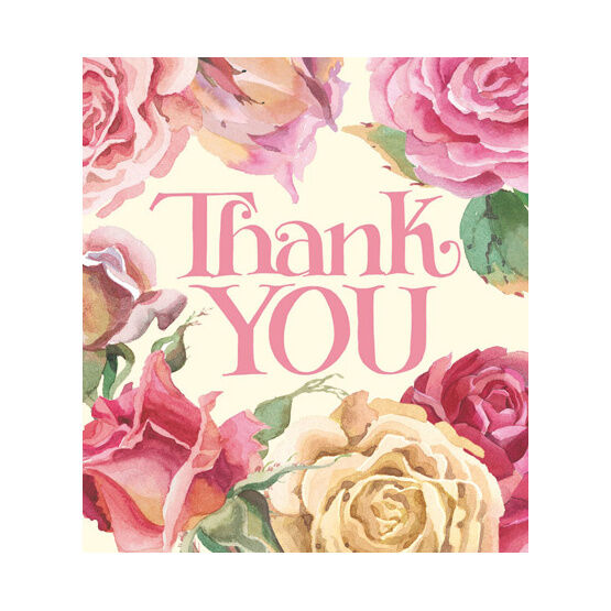 Thank You Note Card - Roses