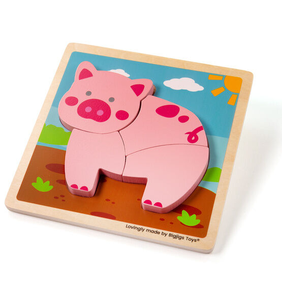 Bigjigs - Chunky Lift Out Pig Puzzle