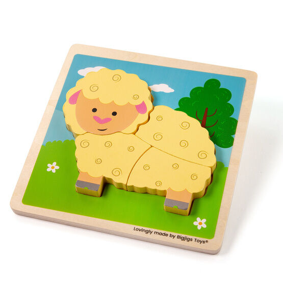 Bigjigs - Chunky Lift Out Sheep Puzzle