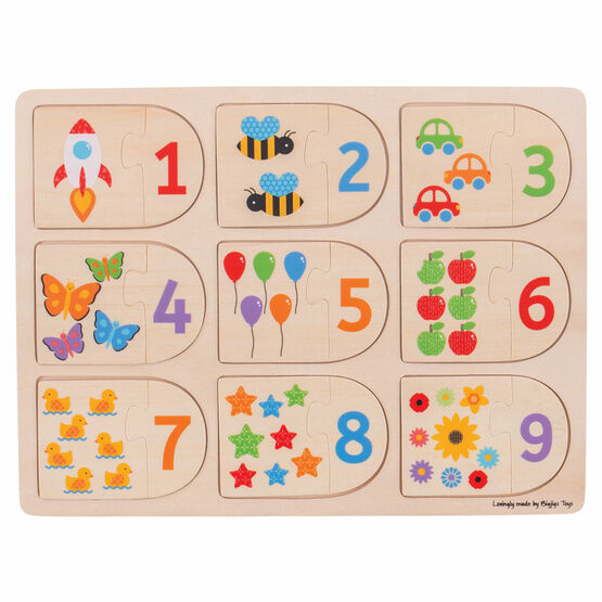 Bigjigs - Picture and Number Matching Puzzle