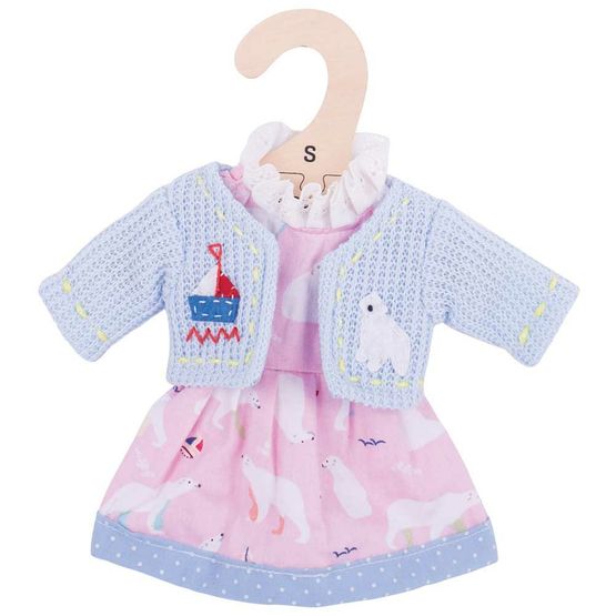 Bigjigs - Polar Bear Pink Dress Small