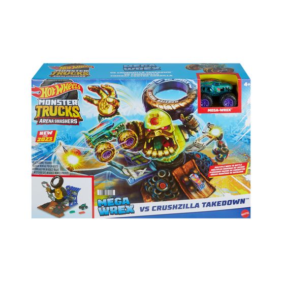 Hot Wheels - Monster Trucks Arena: Mega Wrex vs. Gorzilla Takedown Playset