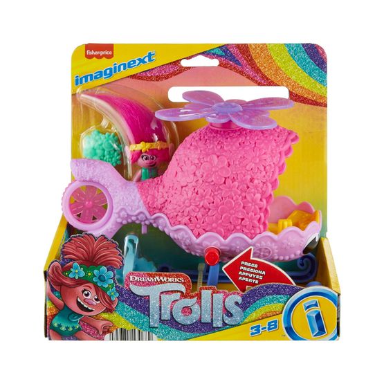 Imaginext Trolls Poppy's Copter Figure &amp; Vehicle Set
