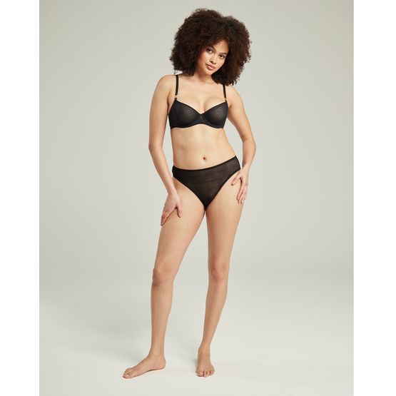 The Sheer Deco High Leg Brief