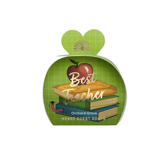 English Soap Company - Best Teacher Orchard Grove Luxury Heart Guest Soap 3 x 20g