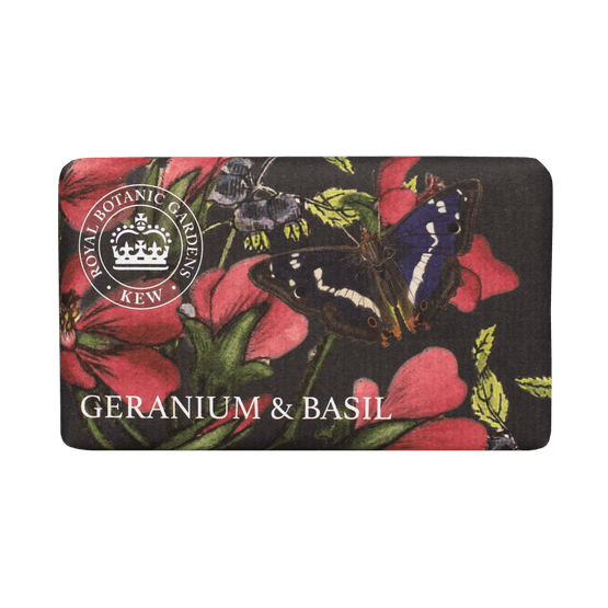 English Soap Company - Kew Gardens Geranium &amp; Basil Luxury Soap 240g